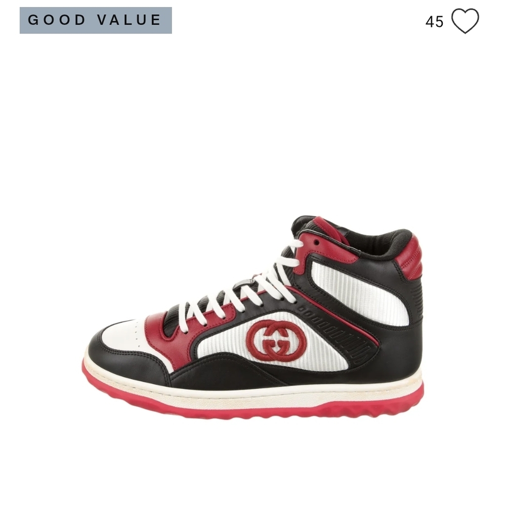 Gucci Red and Black High-Top Sneakers